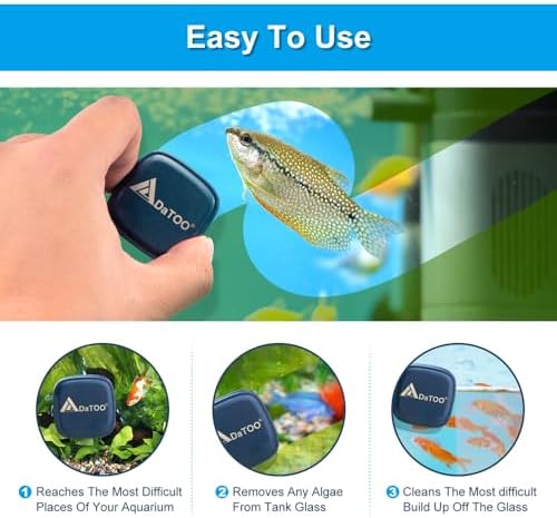 DaToo Aquarium Mini Magnetic Scrubber Scraper Small Fish Tank Cleaner Nano - Image 6