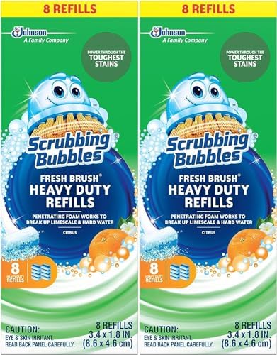 Scrubbing Bubbles Flushable Toilet Wand Refills, Fresh Brush Heavy Duty Toilet by ScrubbingBubbles