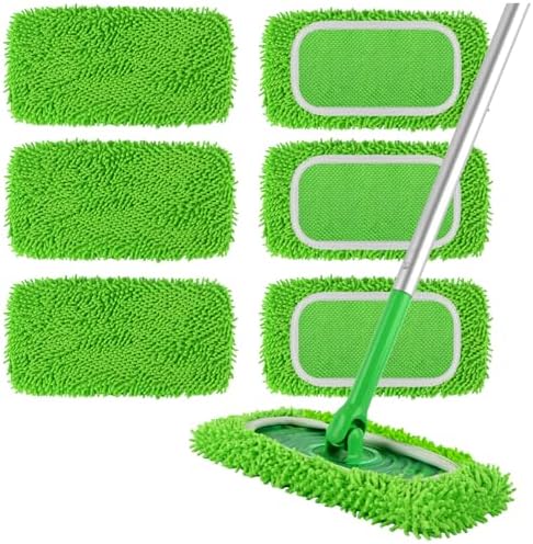 Reusable Microfiber Mop Pads for Swiffer Sweeper Mop, 6 Pack by ZHAYAO