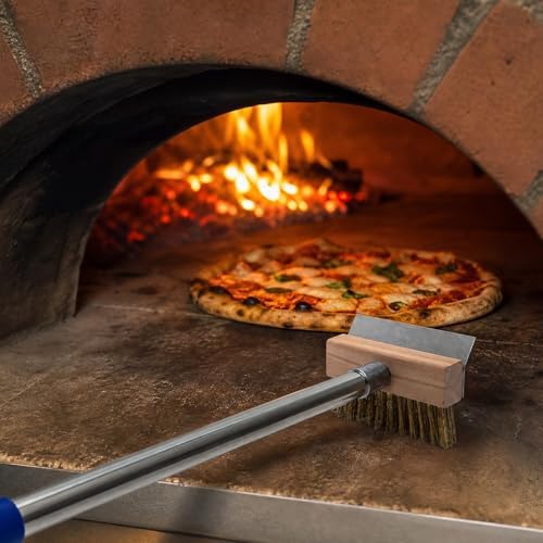 Pizza Oven Brush with 46in Handle and Scraper - Image 7