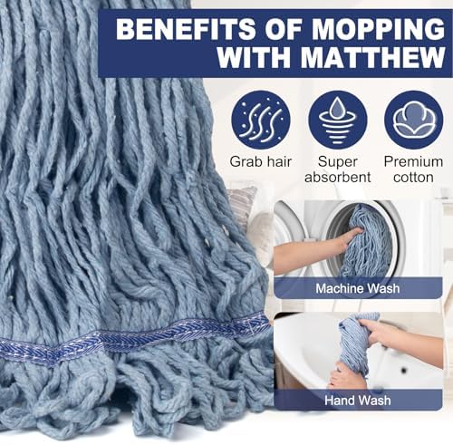 KeFanta 3 Pack Heavy Duty Commercial Mop Head Replacement - Image 6
