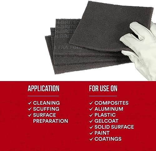 Scotch-Brite Ultra Fine Grade 7448 Hand Pad, 6 in x 9 in Hand Pads, Nonwoven - Image 3