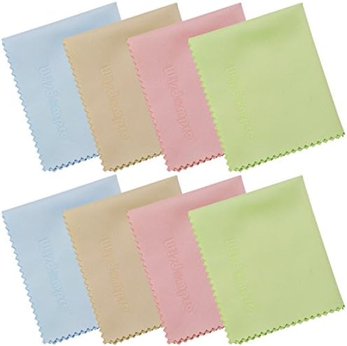 Wisdompro 8-Pack 5.7x6.9 Inches Soft Microfiber Cleaning Cloth by Wisdompro