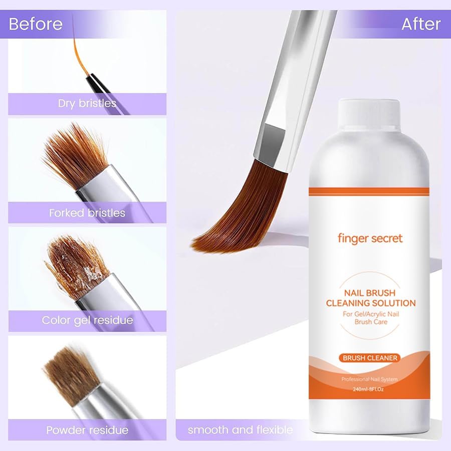 Nail Brush Cleaner & Revitalizing Solution– Fast-Acting 240ML - Image 6