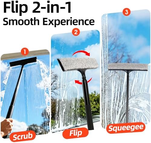 16-59" Telescopic 2-in-1 Window & Shower Squeegee - Image 6
