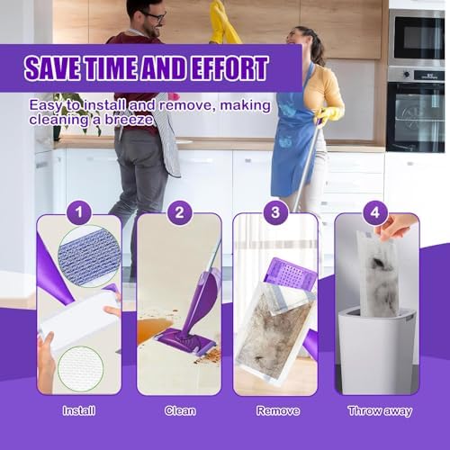 60 Pack Disposable Wet Jet Pads Refill Compatible - Image 7