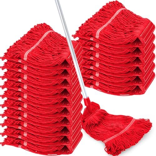 Roshtia 16 Pack Mop Head Replacement Large Heavy Duty Mop Head Commercial by Roshtia