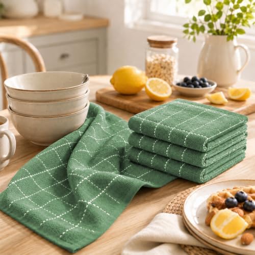 Kitinjoy 100% Cotton Terry Kitchen Towels, 13”x 28” - Image 3