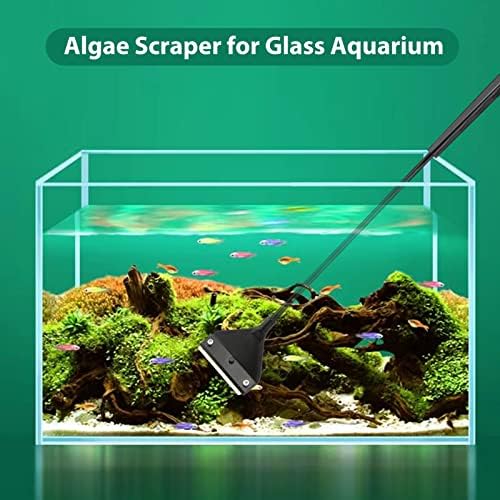 Vimvins Algae Scraper for Glass Aquarium, Long Handle Fish Tank Algae Scraper - Image 2