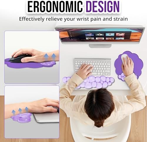 Keyboard Wrist Rest Set — Ergonomic Cloud Wrist Rest Keyboard and Mouse Pad - Image 5