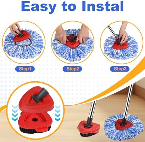 Spin Mop Replacement Head for O Ceda RinseClean 2 Tank System+ Scrub Brush - Image 4