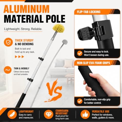 4-12Ft Cobweb Duster with 4-Stage Extension Pole - Image 5