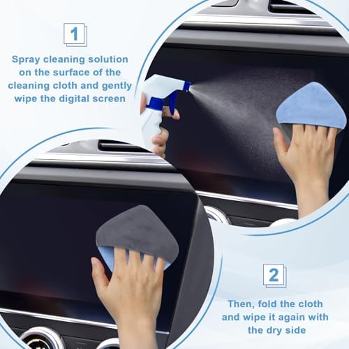 BFXM Car Screen Cleaner, 4.1''×4.1'' Blue Microfiber Dashboard Wipes - Image 6