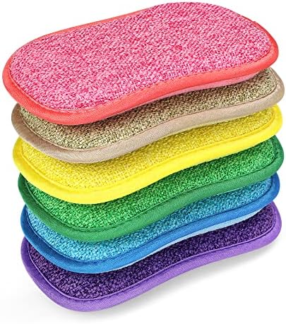 6 Pack Multi-Purpose Scrub Sponges by TidyMonster