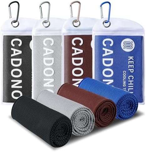 4 Pack Cooling Towel, Soft Breathable Chilly Towel, Ice Towel by CADONO