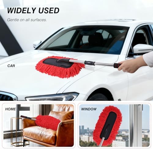 IPELY 3 Pack Large Red Microfiber Car Duster Exterior Scratch Free - Image 5