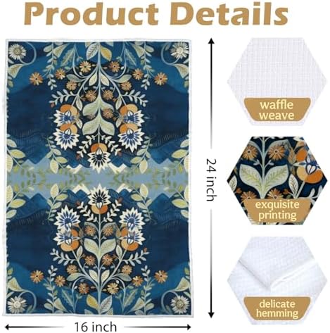 Boho Botanical Kitchen Towels Set - Image 5