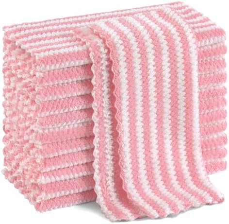 Homaxy 12 Pack Coral Velvet Dish Cloths, 10 x 10 inches by Homaxy