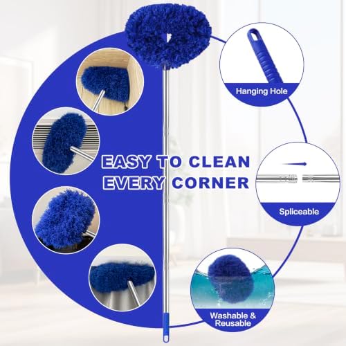 Ceiling Fan Cleaner Duster Reusable Microfiber Ceiling Fan Blade Cleaner - Image 3