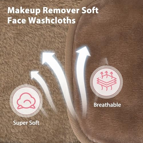 Natwag Makeup Remover Cloth, Makeup Remover Pads Microfiber Face Washcloth - Image 3