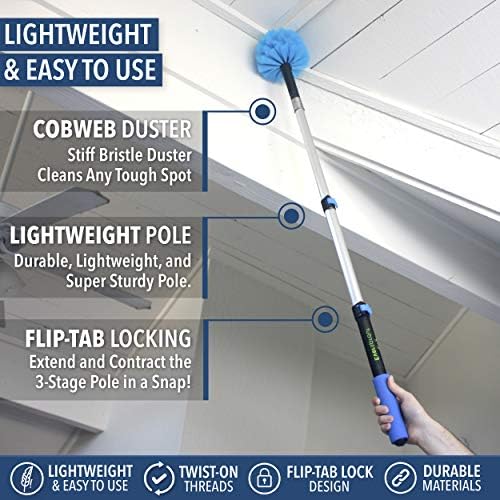 EVERSPROUT Cobweb Duster & 1.5 to 3 ft Pole, Indoor & Outdoor - Image 2