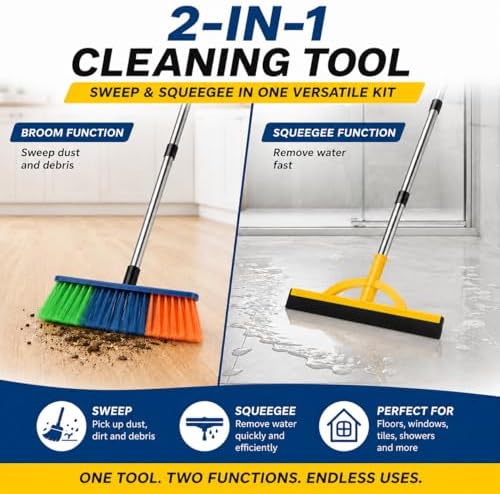 2-in-1 Floor Squeegee & Broom Kit - Image 5