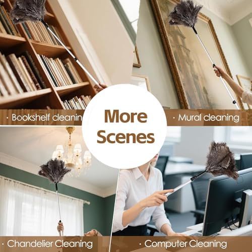 Extendable Ostrich Feather Duster up to 25-49 inches - Image 6
