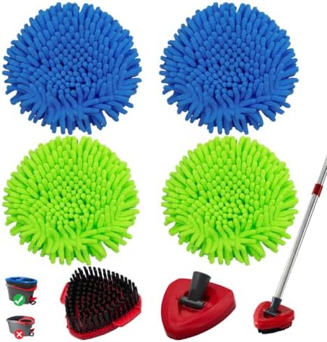 Mops Heads Replacements for O Cedar, Chenille Mop Heads for O Cedar RinseClean by MopHeadsReplacements