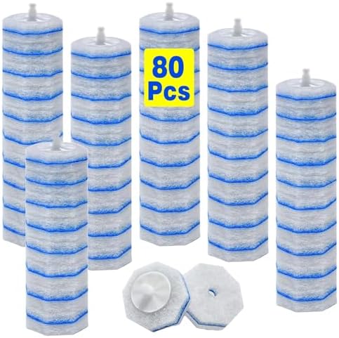80 Count Upgrade 3-Layer Toilet Bowl Refills Fits by Liminfeit