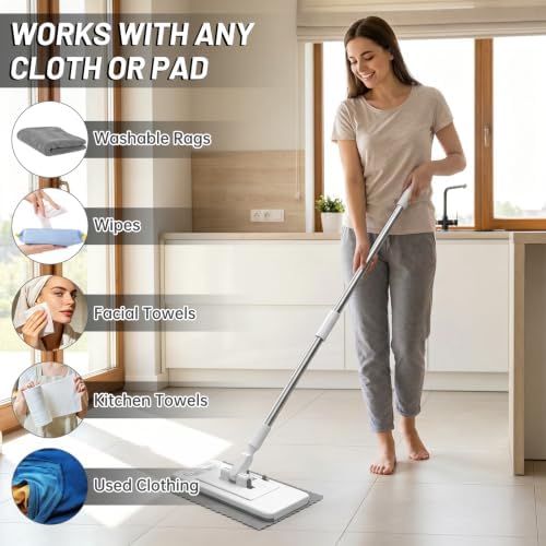 2-in-1 Snap Grip Mini Mop, Hands Free Flat Mop - Image 7