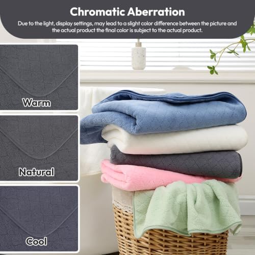 JML Bath Towels with Hanging Loop, 2 Pack, 27x55 in, Microfiber, Dark Gray - Image 6