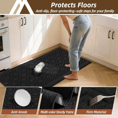 COSY HOMEER Kitchen Rugs 24"x35" Non-Slip Washable Kitchen Mats - Image 6