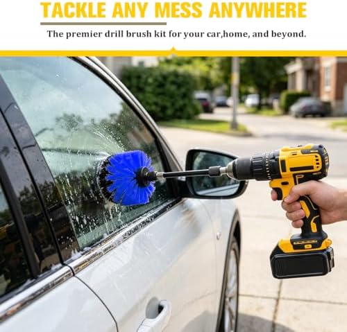 4PCS Car Drill Brush Attachment Set, Vehicle Power Scrub Drill Cleaning Brush - Image 5