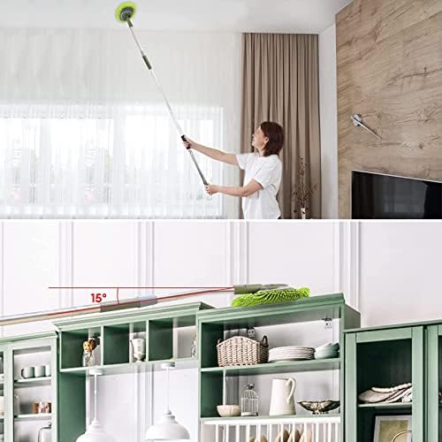 66'' Wall Mop with Long Handle, Ceiling Dust Mop with 15° Labor-Saving Elbow - Image 6