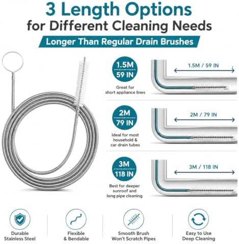 2-Pack 80 Inch Flexible Drain Brush, AC Drain Line Cleaner - Image 6