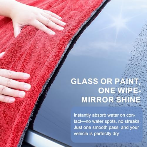 2 Pack XL Car Drying Towel – 1300GSM Ultra Absorbent Microfiber, Twisted Loop - Image 3