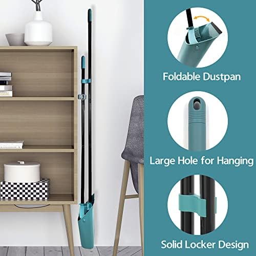 JEHONN Broom with Dustpan Combo Set, Long Handle Lightweight Indoor Broom Set - Image 6
