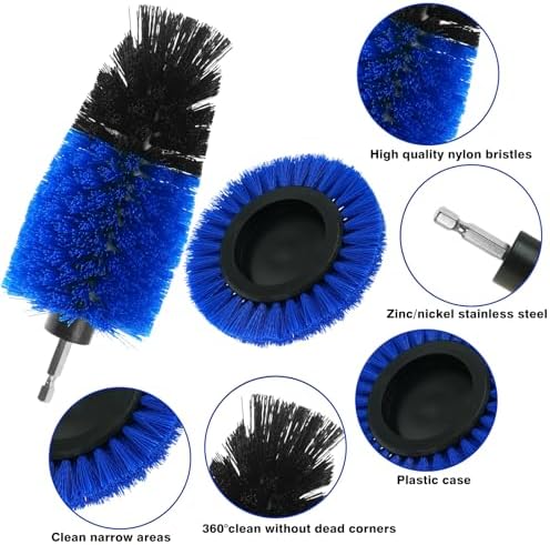 8 Pcs Drill Brush Attachment Set, Power Cleaning Scrub Brush Kit - Image 3