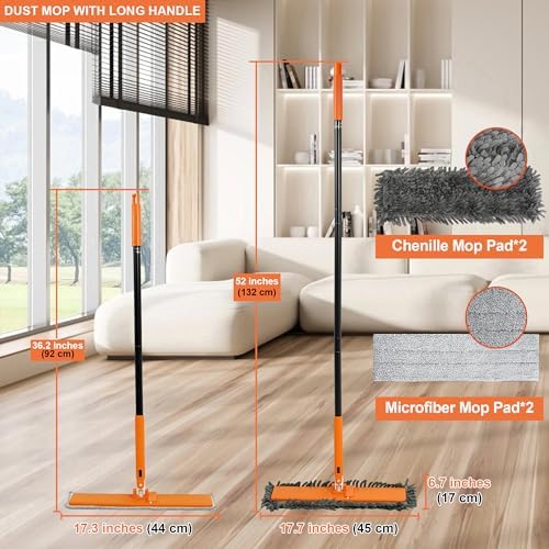 JEHONN Dust Mop for Hardwood Floors, Broom Duster - Image 6