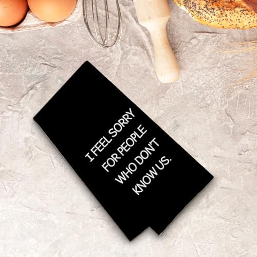 Funny Black and White Kitchen Towels, Gifts - Image 4