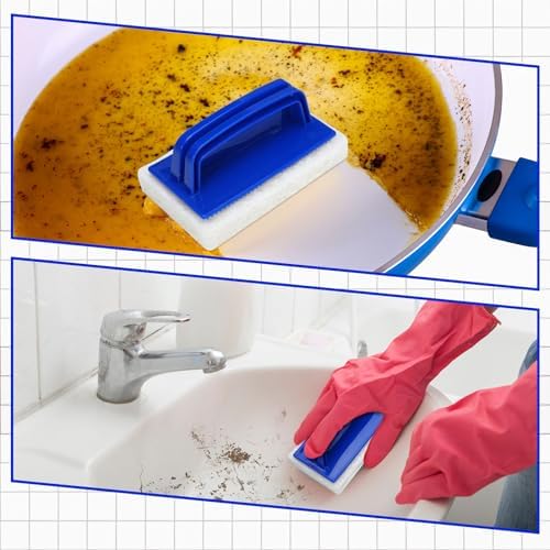 Maxdot 18 Pcs Handled Bath Scrubber Sponge Scrub Pad - Image 5