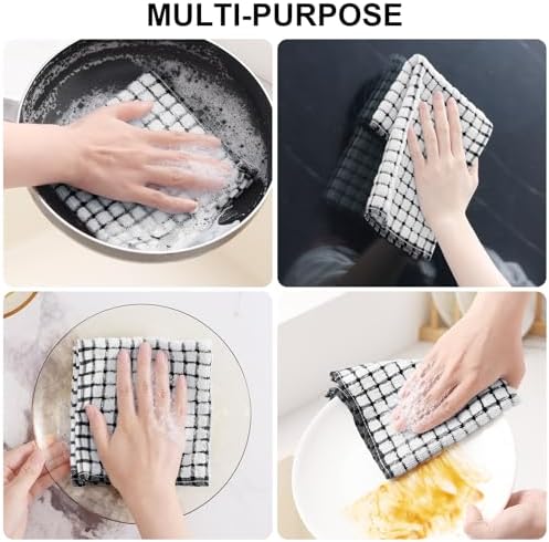 Kitinjoy Cotton 24 Pack Terry Kitchen Dish Cloths - Image 4