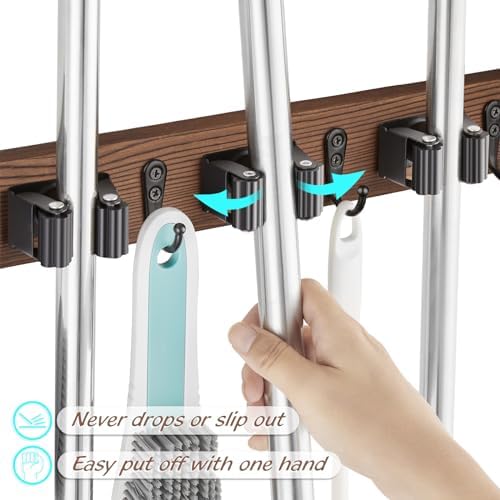 OUTNILI 2 Pack Mop Broom Holder Wall Mount - Image 2