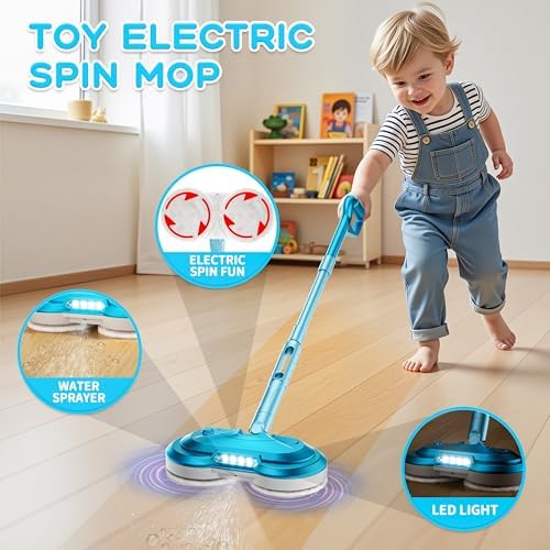 BLAXTEM Electric Mop Toy, Rechargeable W/ Water Sprayer - Image 2