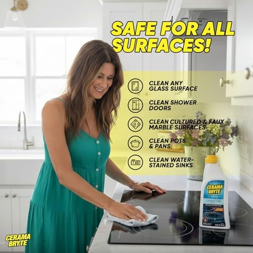 Cerama Bryte Cooktop Cleaning Kit, 10 oz Bottle, Tool & 3 Pads - Image 4