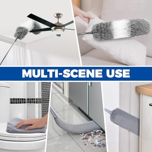 4 Pcs Dusters for Cleaning, 2 in 1 Microfiber Dusters and Retractable Gap Dust - Image 5