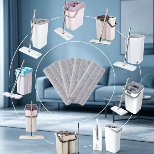 3 Pack 13" X 4.9" Microfiber Mop Replacement Pads, Universal Flat Mop Pads - Image 6