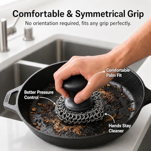 Cast Iron Scrubber and Scraper | 316 Chainmail Scrubber - Image 6