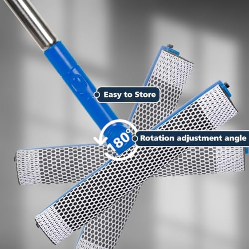 2 in 1 Window Squeegee with 55"&10" Steel Handle - Image 3