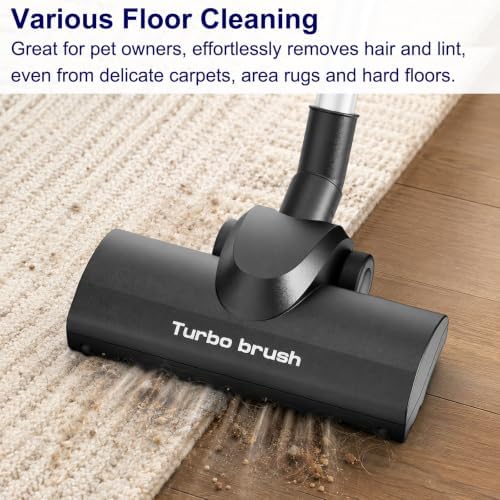 Portek Turbo Brush Head for 1-1/4" and 1-3/8" Vacuum Cleaners, Air-Driven Floor - Image 4